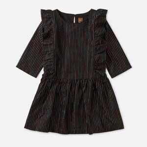 Tea Collection Rainbow Metallic Ruffle Dress